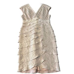 Elegant Adrianna Papell Shimmery Pink Sleeveless Dress